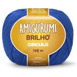 Linha Circulo Amigurumi Brilho 149M Cor 2829 Azul Bic