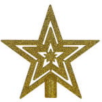 Ponteira Art Estrela Glitter 13Cm Iz1557 Cor Ouro