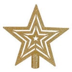 Ponteira Art Estrela Glitter 17Cm Iz1558 Cor Ouro