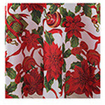 Toalha Art Mesa Floral Red 1,5M Iz095 Cor Fundo Branco