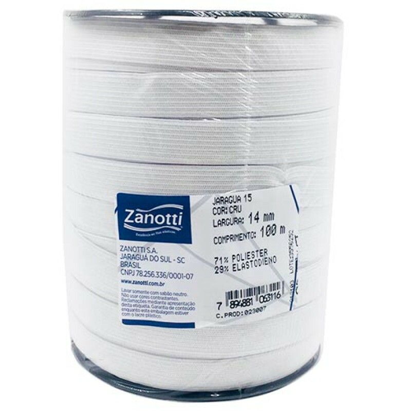 Elastico Zanotti Jaragua 15 Cru Rolo com 100 Metros