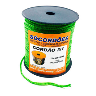 CORDAO SOCORDOES PP 3X1 3MM C/100M