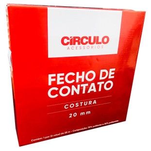 FECHO CIRCULO COSTURA  20MM 3/4P C/25M