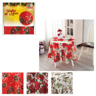 TOALHA ART MESA FLORAL RED 1,5M IZ095