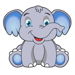 Aplique Visa Vs 0239 Elefante Feliz C/2 Cor Azul
