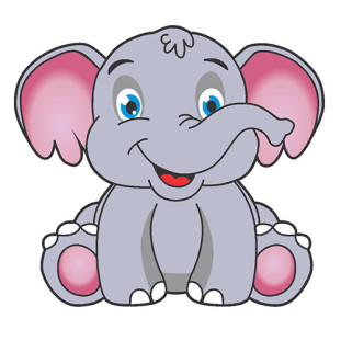 Aplique Visa Vs 0239 Elefante Feliz C/2 Cor Rosa