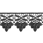 Guipure Imp Trader 107666 4,0Cm C/13,70M Cor Preto