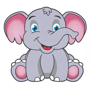 APLIQUE VISA VS 0239 ELEFANTE FELIZ C/2