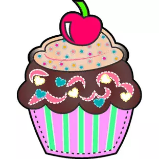 APLIQUE VISA VS 0035 CUPCAKE CEREJA C/2