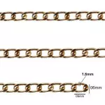 Corrente Nybc 1,6 9X6Mm Mt Cor Ouro