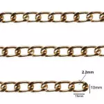 Corrente Nybc 2,2 10X15Mm Mt Cor Ouro