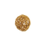 Bola Cromus 1010056 Rattan 7,5Cm Cor 1010056 Ouro