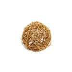 Bola Cromus 1010057 Rattan 10Cm Cor 1010057 Ouro