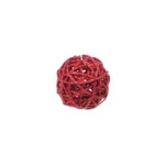 Bola Cromus 1010055 Rattan 6Cm Cor 1010075 Vermelho
