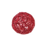 Bola Cromus 1010058 Rattan 15Cm Cor 1010078 Vermelho
