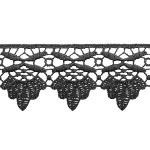 Guipure Imp Trader 107666 4,0Cm C/13,70M Cor Preto