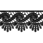 Guipure Imp Trader 108054 4,0Cm C/13,70M Cor Preto
