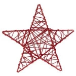 Enf.Cromus 1212019 Estrela Rattan 35Cm Cor 1085626 Vermelho