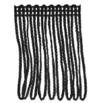Franja Najar 1150/05 Viscose C/10M Cor 19 Preto