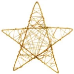 Enf.Cromus 1212019 Estrela Rattan 35Cm Cor 1212019 Ouro