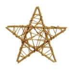 Enf.Cromus 1212046 Estrela Rattan 15Cm Cor 1212046 Ouro