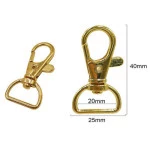 Mosquetao Roma Ro151357 40X25Mm C/10 Cor Dourado