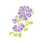 Stencil Acrilex 30001 130 X 130 Mm Cor 1173 Floral 3