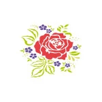 Stencil Acrilex 30002 210 X 150 Mm Cor 1184 Amor Perfeito