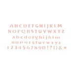 Stencil Acrilex 30002 210 X 150 Mm Cor 1242 Alfabeto