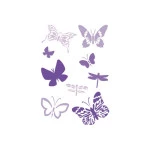 Stencil Acrilex 30002 210 X 150 Mm Cor 1292 Borboleta E Libelula