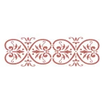 Stencil Acrilex 30004 300 X 100 Mm Cor 1173 Floral 3