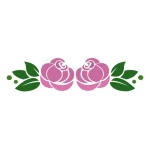 Stencil Acrilex 30004 300 X 100 Mm Cor 1225 Flores