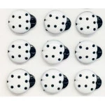 Botao Kr Inf.6021 Joaninha Md Nylon C/24 Cor Branco