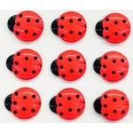 Botao Kr Inf.6021 Joaninha Md Nylon C/24 Cor Vermelho 