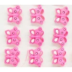 Botao Kr Inf.6039 Borboleta Nylon C/24 Cor Rosa