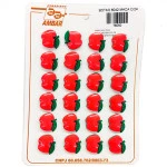 Botao Kr Inf.6042 Maca Nylon C/24 Cor Vermelho