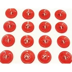 Botao Kr 6257/54 Nylon C/12 Cor 125 Verm Paixao