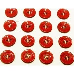Botao Kr 6257/54 Nylon C/12 Cor 127 Verm Rubi