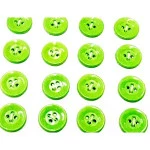 Botao Kr 6257/54 Nylon C/12 Cor 136 Verde Bamboo 