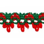 Renda Sao Jose 8300/P 17Mm 10M Cor 101 Vermelho / Verde Esmeralda