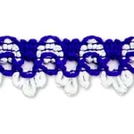 Renda Sao Jose 8300/P 17Mm 10M Cor 117 Branco / Azul Royal