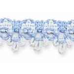 Renda Sao Jose 8300/P 17Mm 10M Cor 118 Branco / Azul Bb