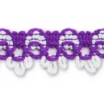Renda Sao Jose 8300/P 17Mm 10M Cor 122 Branco / Roxo