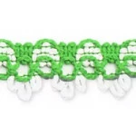 Renda Sao Jose 8300/P 17Mm 10M Cor 123 Branco / Verde Limao