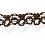 Renda Sao Jose 8300/P 17Mm 10M Cor 124 Branco / Marrom