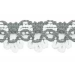 Renda Sao Jose 8300/P 17Mm 10M Cor 129 Branco / Cinza