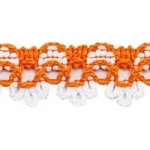 Renda Sao Jose 8300/P 17Mm 10M Cor 131 Branco / Laranja