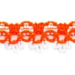 Renda Sao Jose 8300/P 17Mm 10M Cor 187 Branco / Laranja Citrico