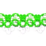 Renda Sao Jose 8300/P 17Mm 10M Cor 189 Branco / Verde Citrico
