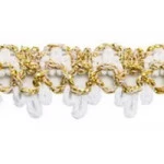 Renda Sao Jose 8300/P 17Mm 10M Cor 31 Branco / Ouro